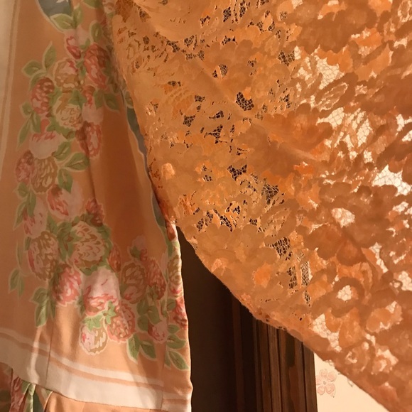 Shari B. Green floral duster Handmade/upcycled - Picture 5 of 12